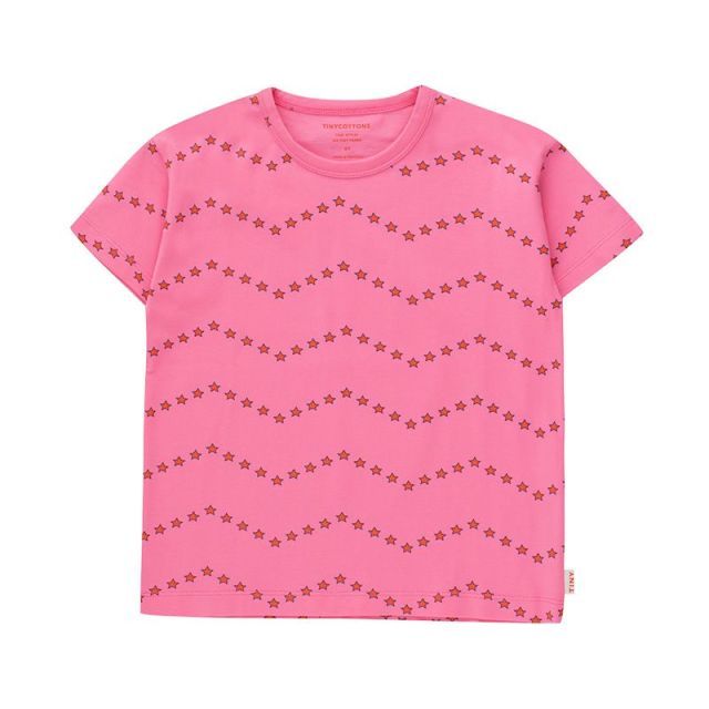 T-shirt zigzag | Dark pink | Tinycottons