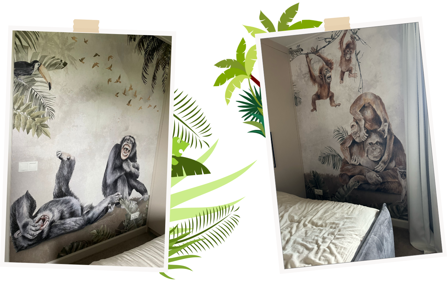 Voorbeeld kinderkamer jungle behang